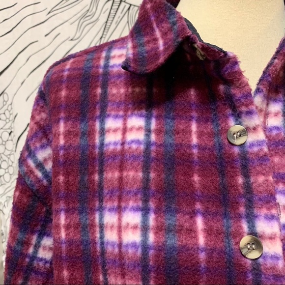 🌈 Stylish cozy Vintage plaid top/jacket - Picture 3 of 11